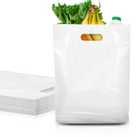 White Die Cut Handle Plastic Bags
