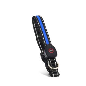 Blinking Flashing Pets Safety LED Adjustable Dog Collar (Color: Blue, type: Pet Supplies)